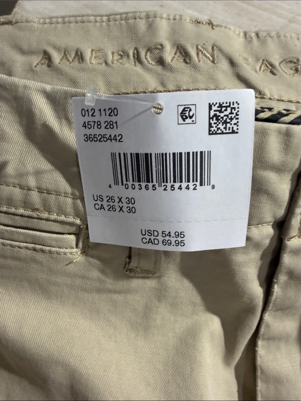 American Eagle Outfitters Men's Khaki Tan Chino Pants - Picture 7 of 8